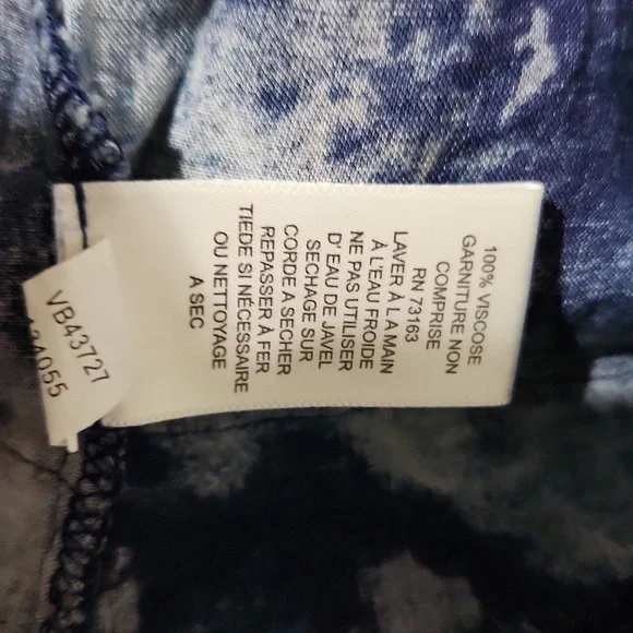 Cupio Blouse Womens Medium tye die blue Crochet Lace Fairy Boho Grunge Bell - Picture 7 of 14